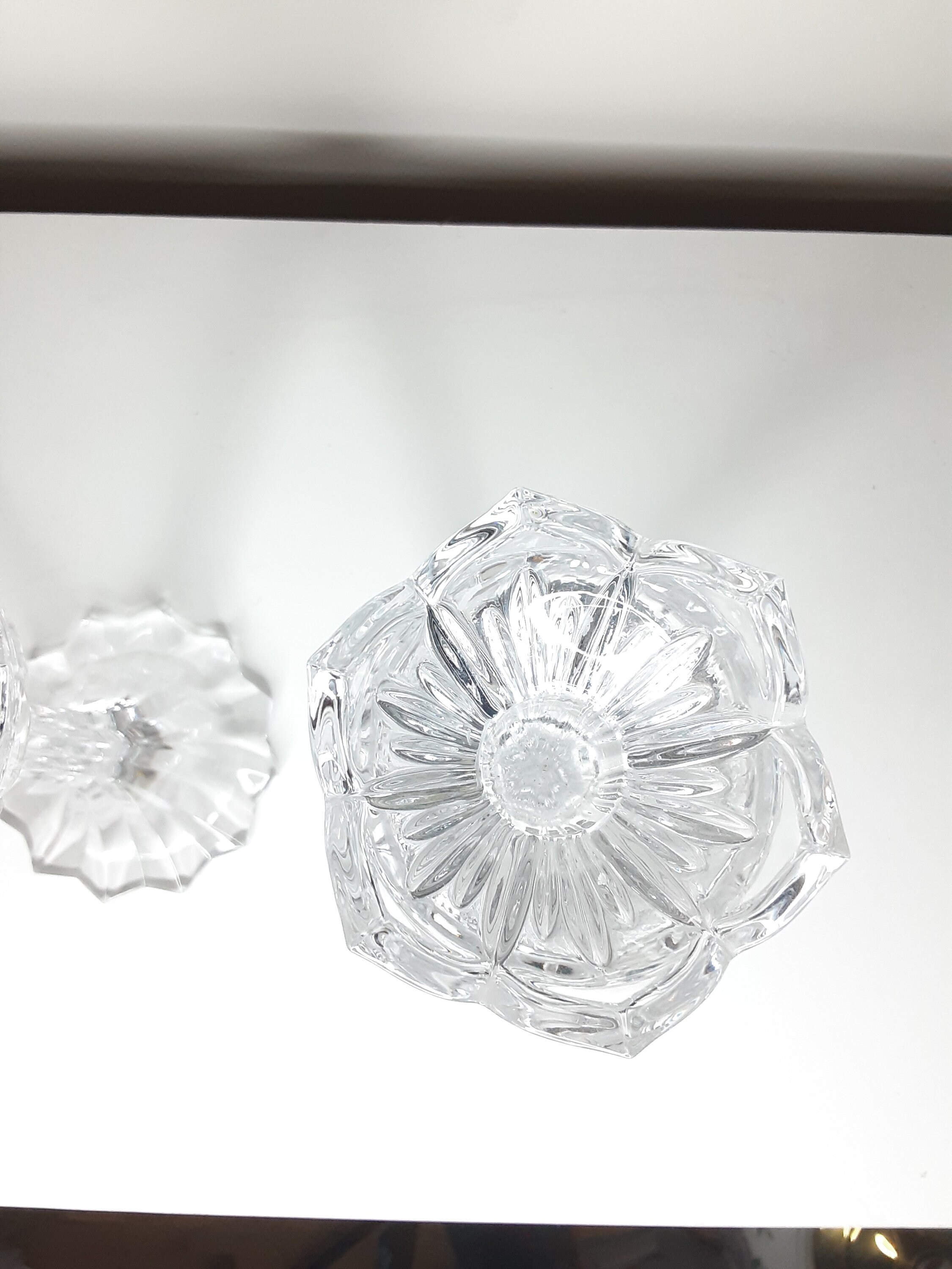 Gorham Crystal Tulip Candlesticks Set of 2/home Decor Etsy