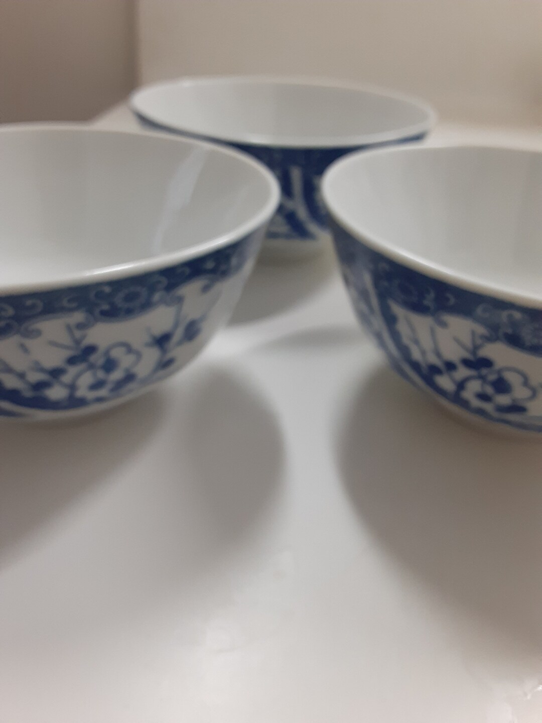 Blue & White Rice Bowls Set of 3 Made in Japan/asian Bowls/oriental