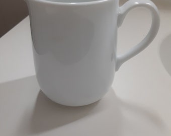 Weißer Keramikkrug von Corning / weißer Krug / 10 cm h Krug / Küchendekor