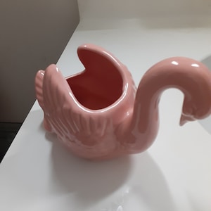 Pink Ceramic Swam Planter/plant decor/floral planter