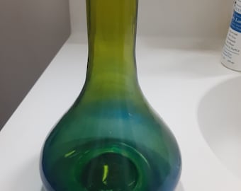 Green to Blue ombre Glass Vase made in India/ombre vase/home decor/minimalist vase