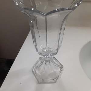 Tulip Tall Glass pedestal Vase/tall glass vase/flower decor/home decor/kitchen decor
