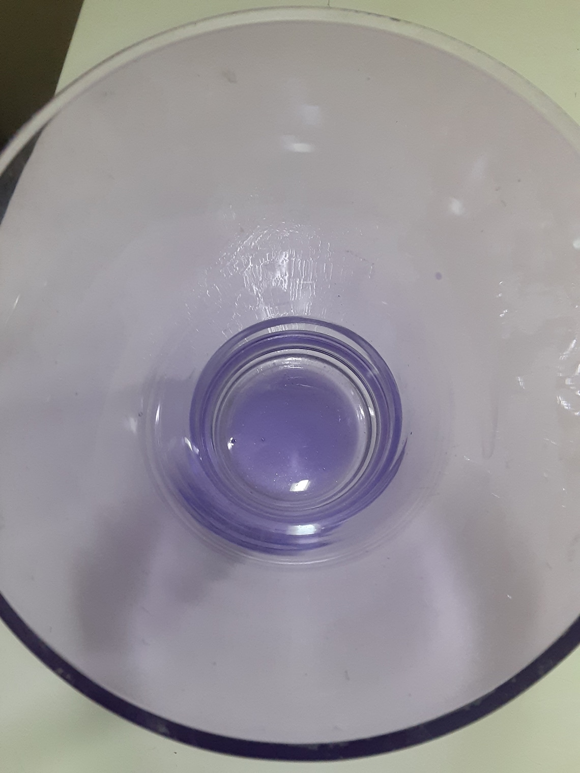 Purple Glass Vase With Clear Bottom/glass Vase/ Etsy