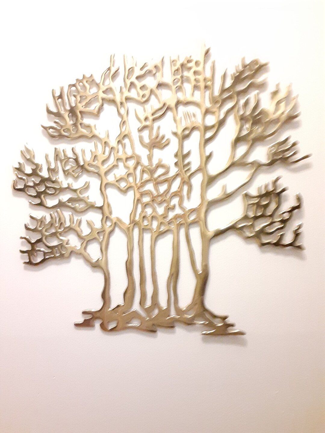 Brass Tree Wall Sculpture/tree Wall Art/home Decor Etsy