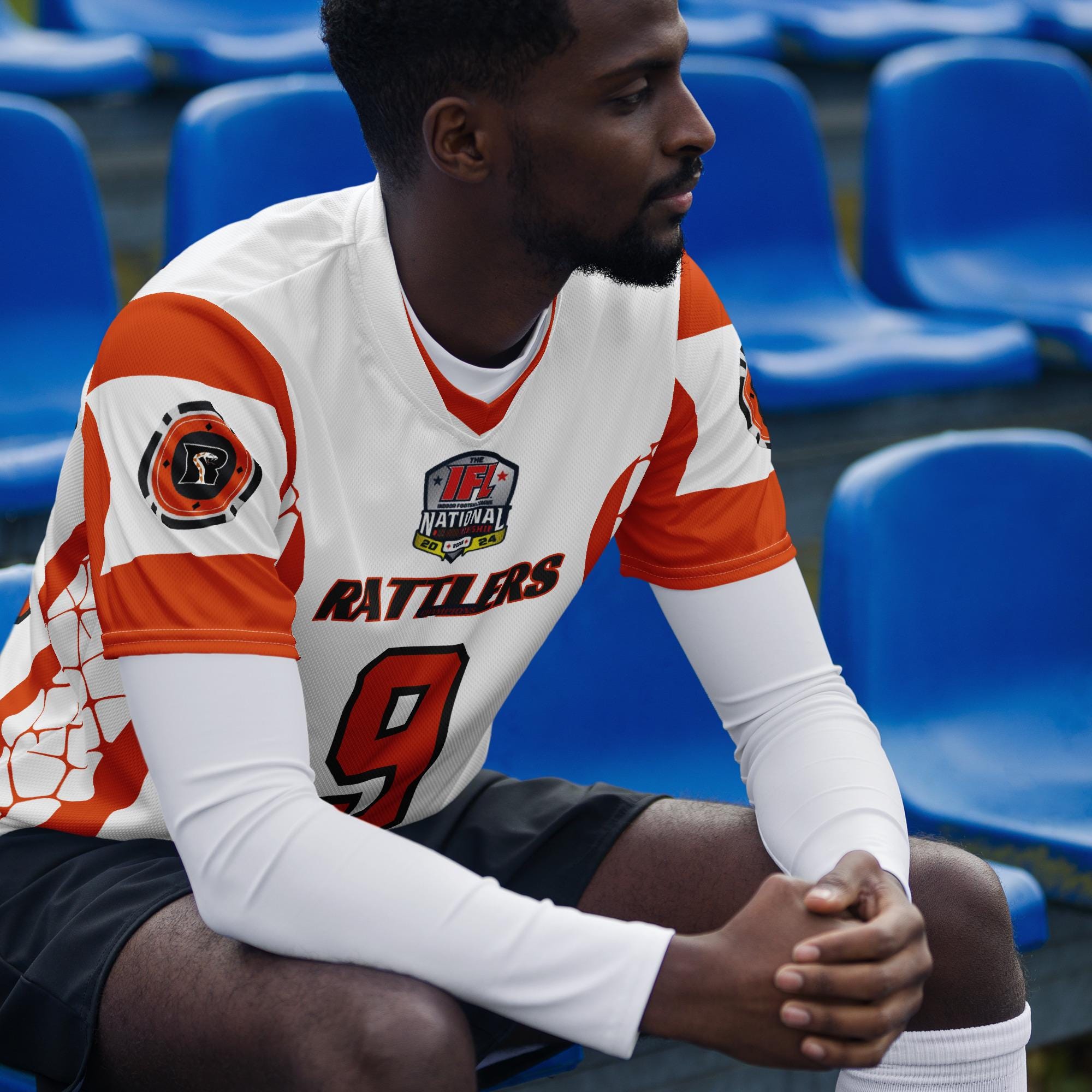Arizona Rattlers Ninth Man Championship Orange and White Jersey