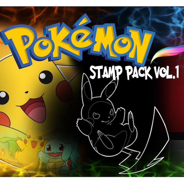 Pack de timbres numériques Pokémon Vol.1 | Procréer| Tatouage| Créations