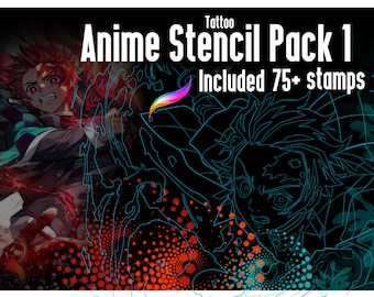 Digital Anime Stamp Pack Vol 1 For Procreate