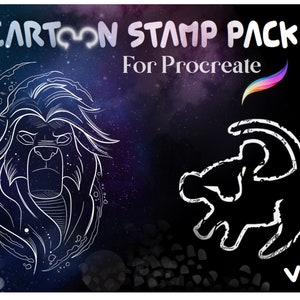 Digital Cartoon Stamp Pack Vol. 1 | For Procreate| On Ipad