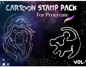 Digital Cartoon Stamp Pack Vol. 1 | For Procreate| On Ipad