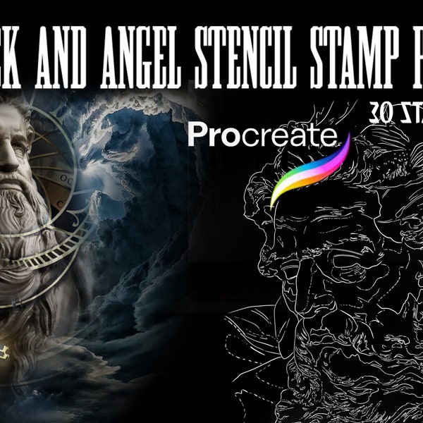 Timbre grec et ange de procréation numérique | 30 timbres