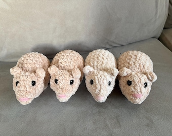 Crochet Hamster Plushie, Amigurumi Hamster, Hamster Plush