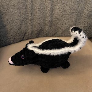 Crochet Skunk Plushie, Skunk Amigurumi, Crochet Plush