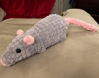 Big Crochet Rat Plushie, Big Amigurumi Rat