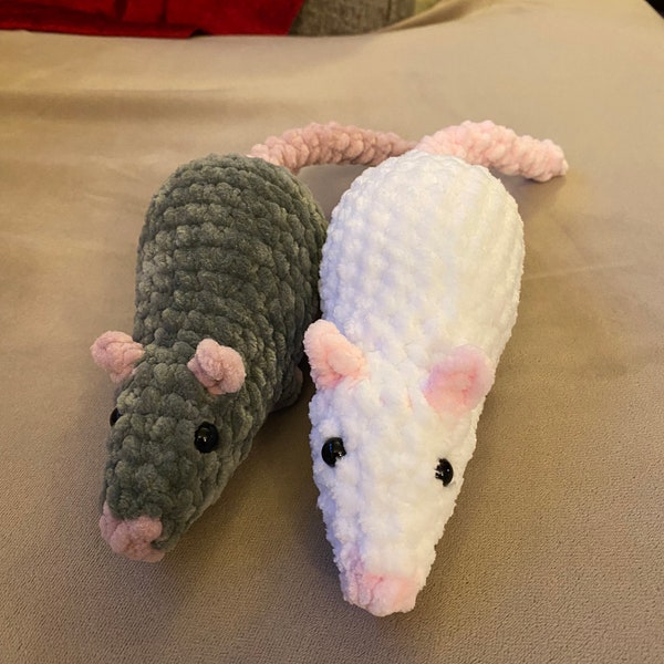 Crochet Rat Plushie, Amigurumi Rat, Crochet Plush