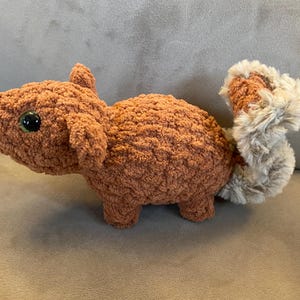 Crochet Squirrel Plushie, Amigurumi Squirrel, Crochet Plush