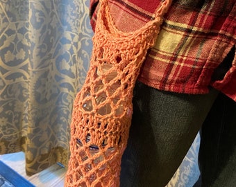 Portabotellas de crochet, portabotellas, bolsa bohemia para botellas de agua