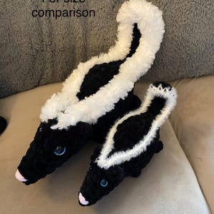 Big Crochet Skunk Plushie, Skunk Amigurumi, Crochet Plush