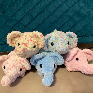 Crochet Mini Elephant Plushie, Amigurumi Elephant, Crochet Plush