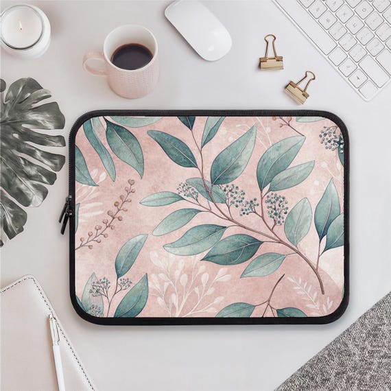 Floral Laptop Sleeve 7” 10” 13” 15” 17” – Minimalist Laptop Case