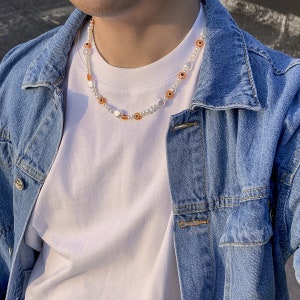 Trendy Pearl necklace For Men Him Birthday Christmas Gift