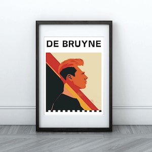 Impresión digital de Kevin De Bruyne / Arte del Manchester City / Descarga instantánea / Arte mural imprimible / Póster de la estrella del fútbol belga