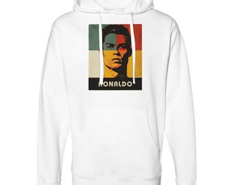 クリスティアーノ・ロナウド スウェットシャツ | CR7 アイコニック サッカー ポップアート パーカー | ファン向けサッカー グラフィック パーカー