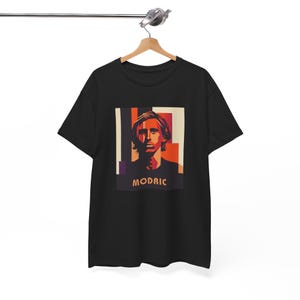 Luka Modric Soccer Tee | Croatia & Real Madrid Legend Pop Art | Modric Graphic Shirt image 6