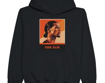 Kids Van Dijk Sweatshirt | Youth Liverpool Soccer Hoodie | Virgil Van Dijk Icon Hoodie for Young Fans