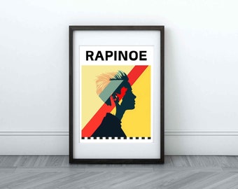 Rapinoe, Seattle Reign FC, NWSL, Cartel de fútbol, Cartel de fútbol, Cartel deportivo, Arte deportivo, Regalos de fútbol, Arte de pared de fútbol, Arte para niños, Fútbol