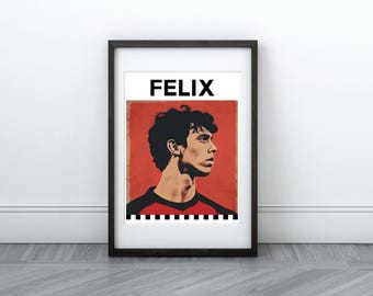 Joao Felix Digital Print | Modern Football Art | Instant Download | Printable Wall Art | Soccer Star Poster