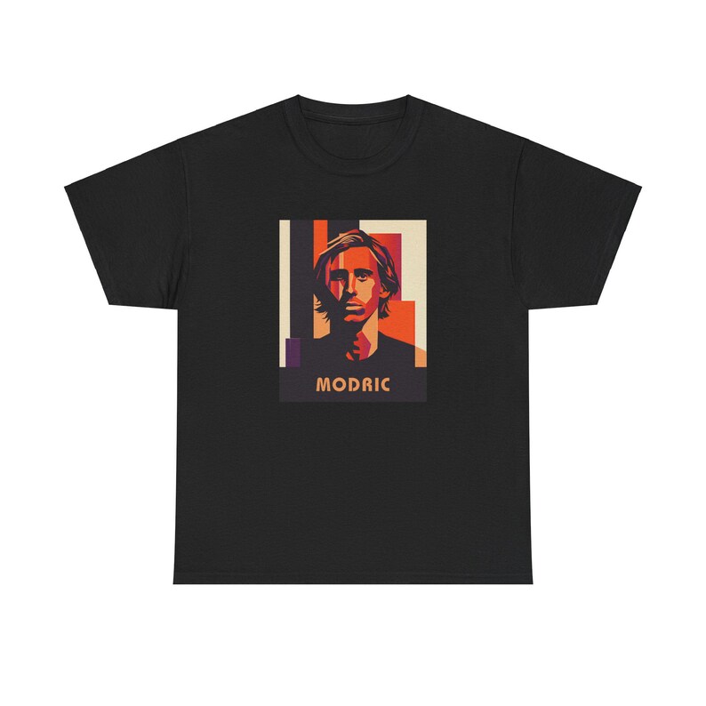 Luka Modric Soccer Tee | Croatia & Real Madrid Legend Pop Art | Modric Graphic Shirt image 3