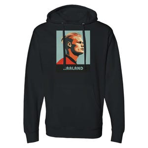 Haaland Sweatshirt | Manchester City Star Pop Art Hoodie | Soccer Graphic Hoodie for Fans