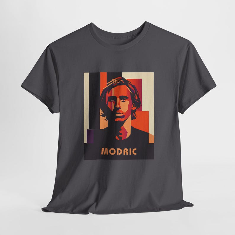 Luka Modric Soccer Tee | Croatia & Real Madrid Legend Pop Art | Modric Graphic Shirt image 8