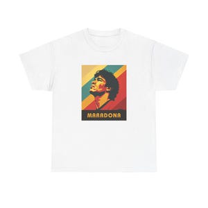 Maradona Soccer Tee | Argentina Football Legend Pop Art | Diego Maradona Iconic Graphic Shirt