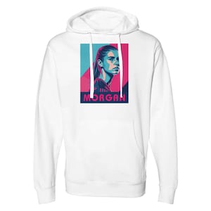 Alex Morgan Sweatshirt | USA Soccer Star Pop Art Hoodie | Women’s Soccer Graphic Hoodie for Fans