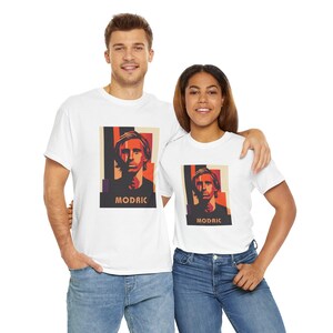 Luka Modric Soccer Tee | Croatia & Real Madrid Legend Pop Art | Modric Graphic Shirt image 5