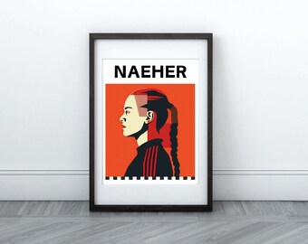 Digitale afdruk Alyssa Naeher | USWNT Keeperskunst | Direct downloaden | Afdrukbare muurkunst | Poster voetbalster dames