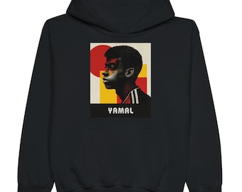 Lamine Yamal Kids Sweatshirt | FC Barcelona & Spain Youth Soccer Hoodie | Rising Star Soccer Gift for Kids
