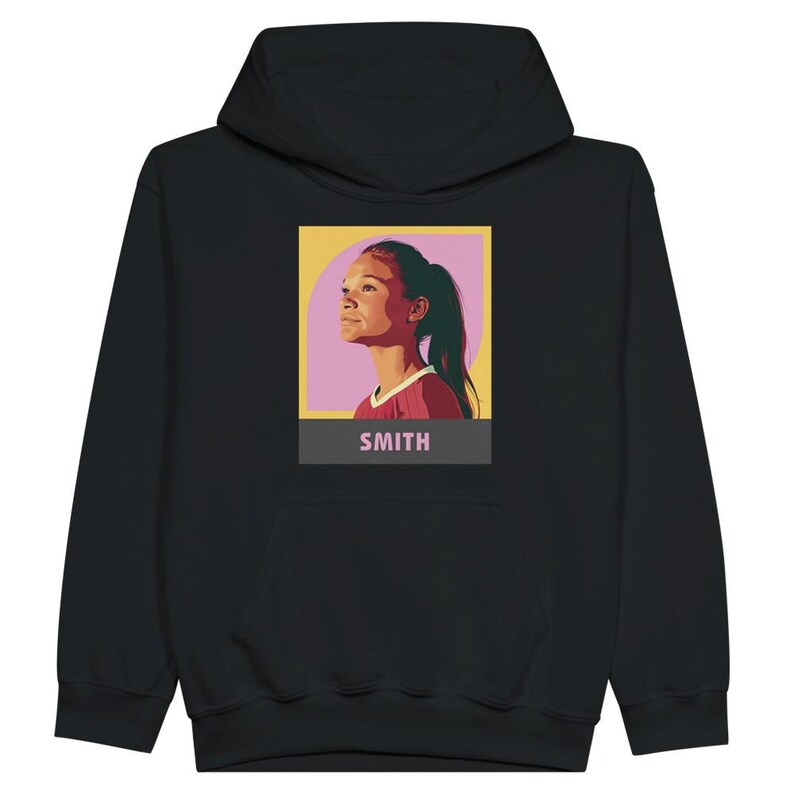 Sudadera infantil Sophia Smith / Sudadera con capucha juvenil de fútbol de la USWNT / Estrella del Portland Thorns FC / Equipo para fanáticos de Young Soccer Star Black