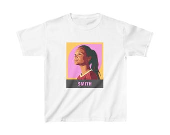 Camiseta de fútbol para niños Sophia Smith / USWNT y Portland Thorns Star Pop Art / Camiseta gráfica para niños Smith