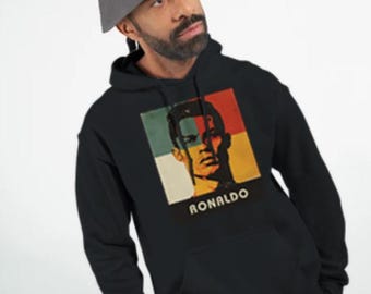 Sudadera de Cristiano Ronaldo / Sudadera con capucha icónica de fútbol CR7 / Sudadera con capucha gráfica de fútbol para fanáticos