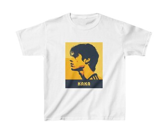 Kids Kaká Soccer Tee | Brazil & AC Milan Legend Pop Art | Kaká Kids Graphic Shirt