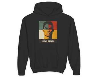 Kids Cristiano Ronaldo Sweatshirt | Youth CR7 Pop Art Hoodie | Soccer Icon Hoodie for Kids