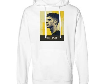 Christian Pulisic Sweatshirt | AC Milan & USA Star Pop Art Hoodie | Soccer Graphic Hoodie for Fans
