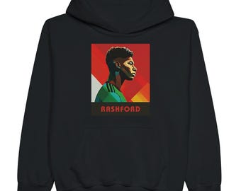 Marcus Rashford Kids Sweatshirt | Manchester United Youth Soccer Hoodie | Young Football Fan Gift