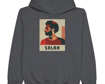 Kids Mo Salah Sweatshirt | Liverpool Soccer Hoodie | Youth Mohamed Salah Icon Hoodie