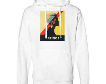 Megan Rapinoe Sweatshirt | USWNT Star Pop Art Hoodie | Women’s Soccer Graphic Hoodie for Fans