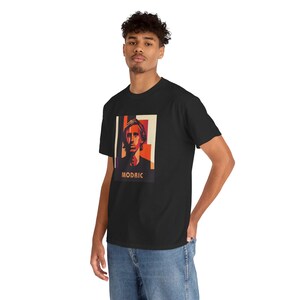 Luka Modric Soccer Tee | Croatia & Real Madrid Legend Pop Art | Modric Graphic Shirt image 7