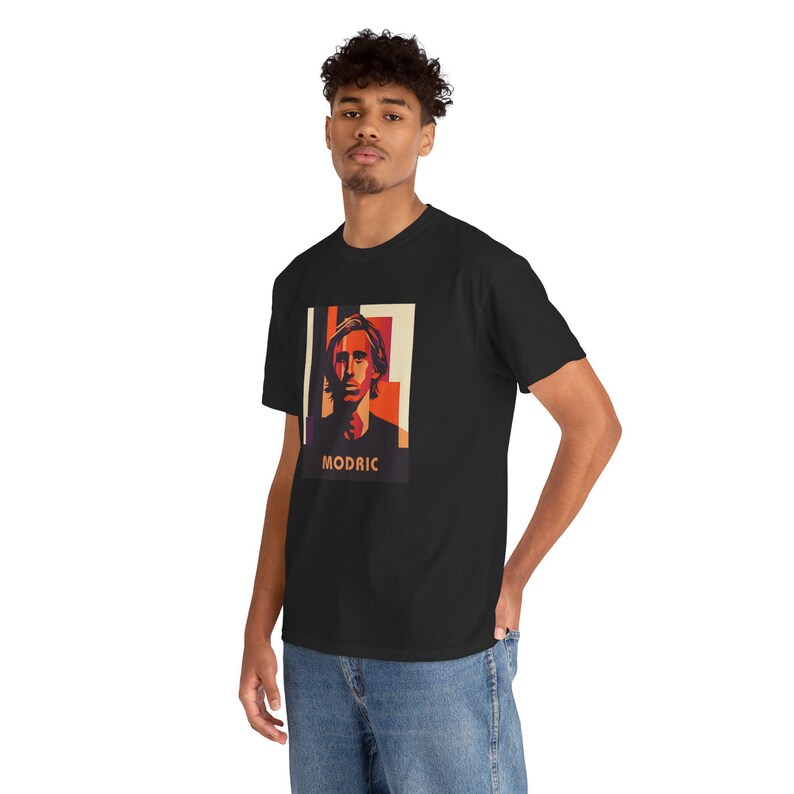 Luka Modric Soccer Tee | Croatia & Real Madrid Legend Pop Art | Modric Graphic Shirt image 7