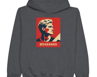 Martin Ødegaard Kids Sweatshirt | Youth Arsenal Soccer Icon Hoodie | Inspiring Ødegaard Apparel for Young Fans